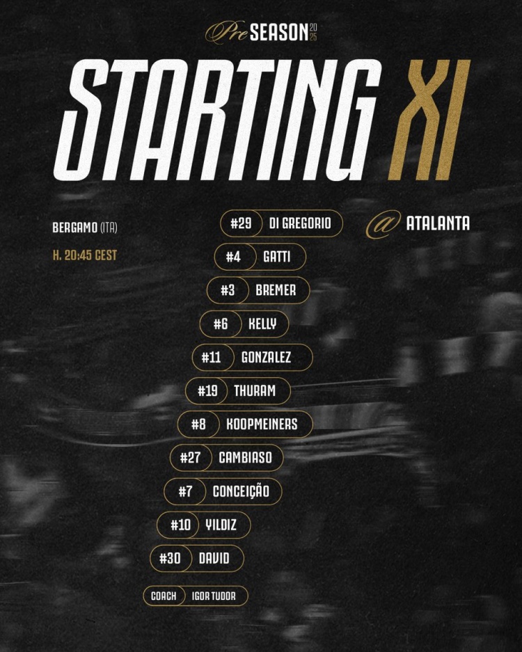 体育赛事-尤文友谊赛首发：布雷默、乔纳森-戴维、小孔塞桑、伊尔迪兹出战